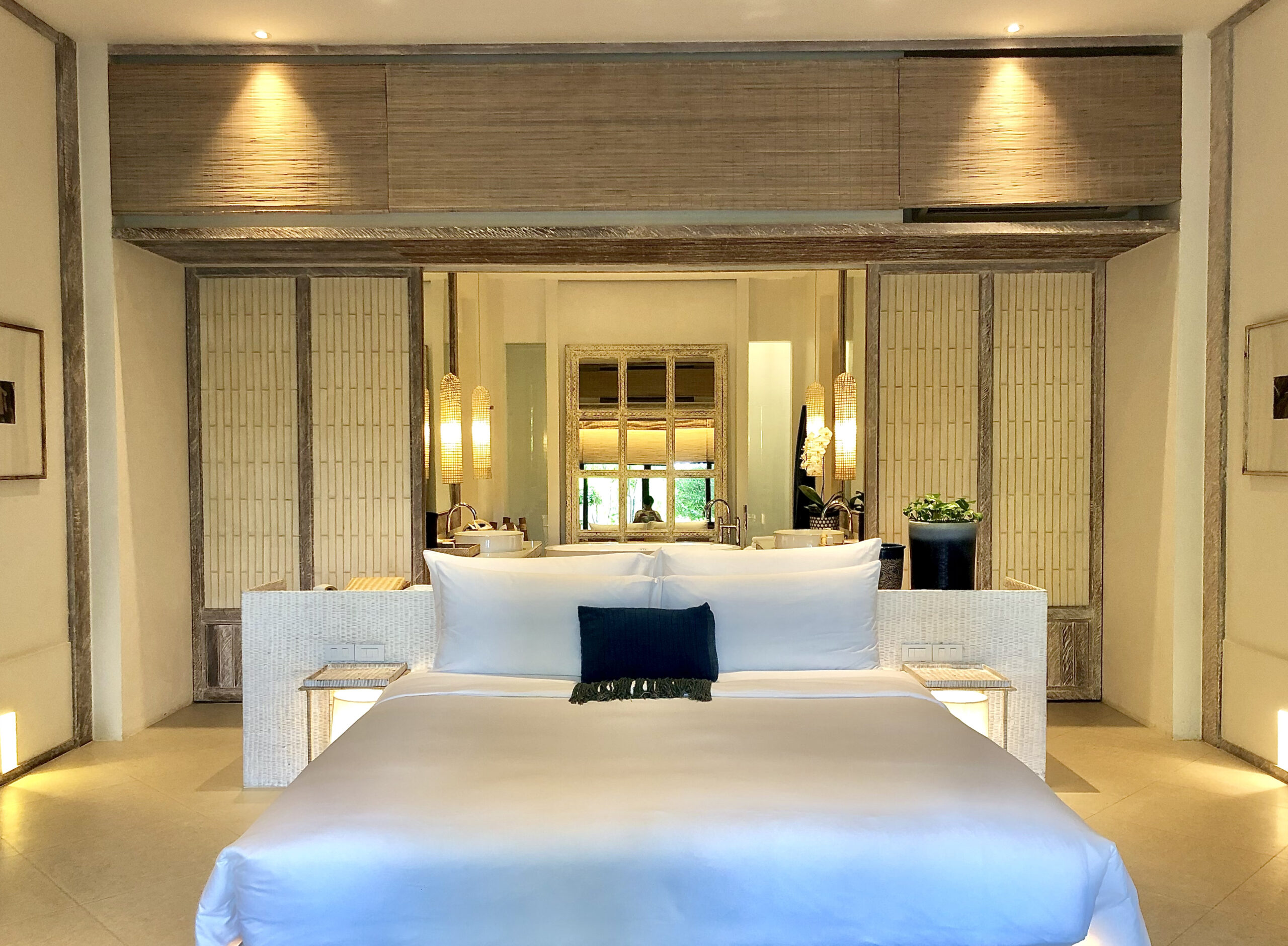 Luxury bedroom interior with rich furniture scenic view from walkout deck 1 scaled